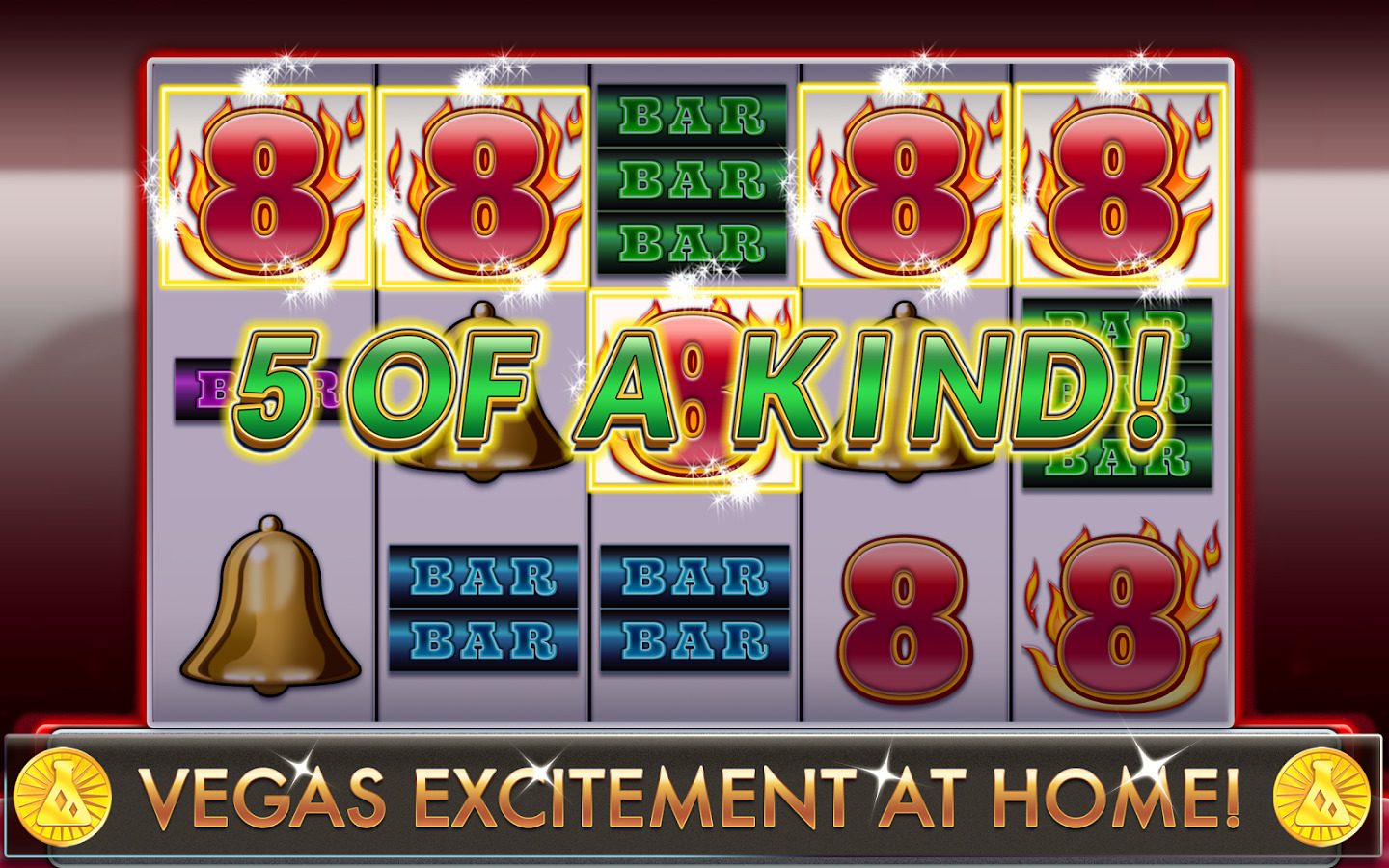 Blazing 888 slots winning 5 of a kind