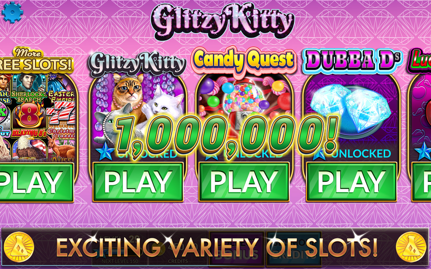 Glitzy Kitty slots winning