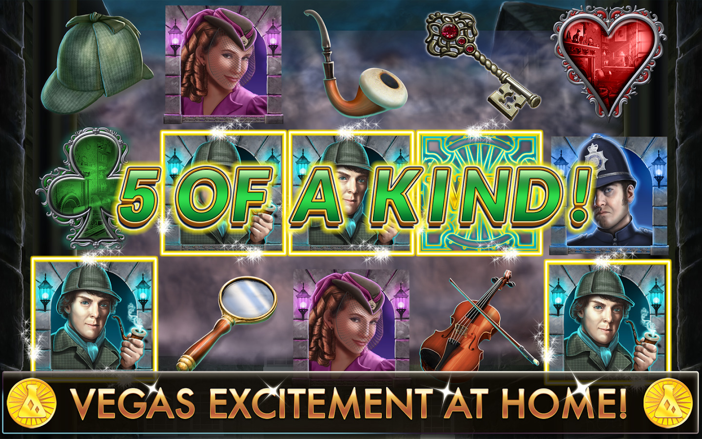 Sherlock slots winning 5 of a kind
