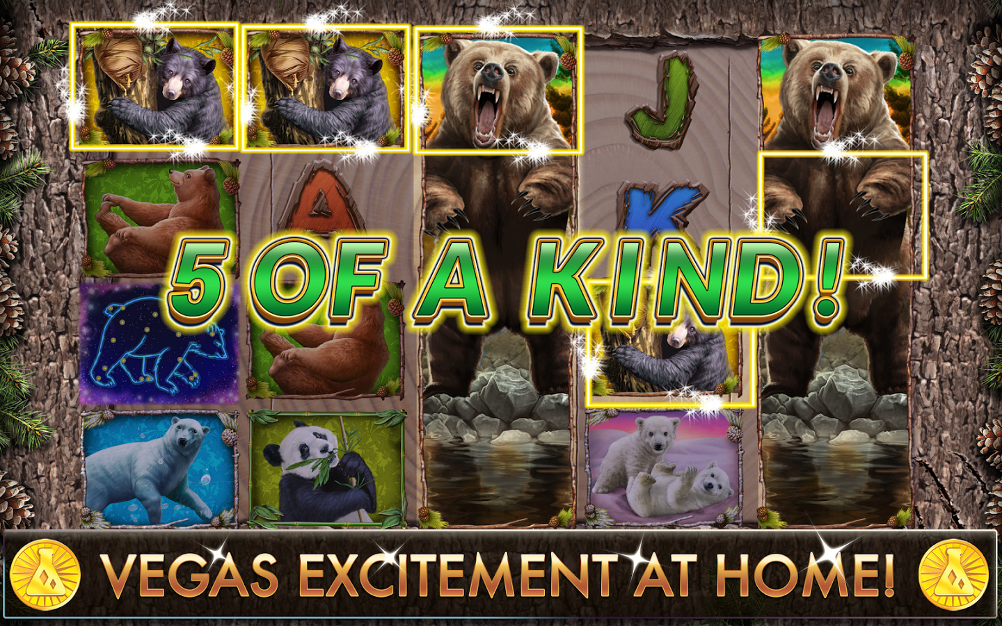 Thundering Bear slots winning 5 of a kind