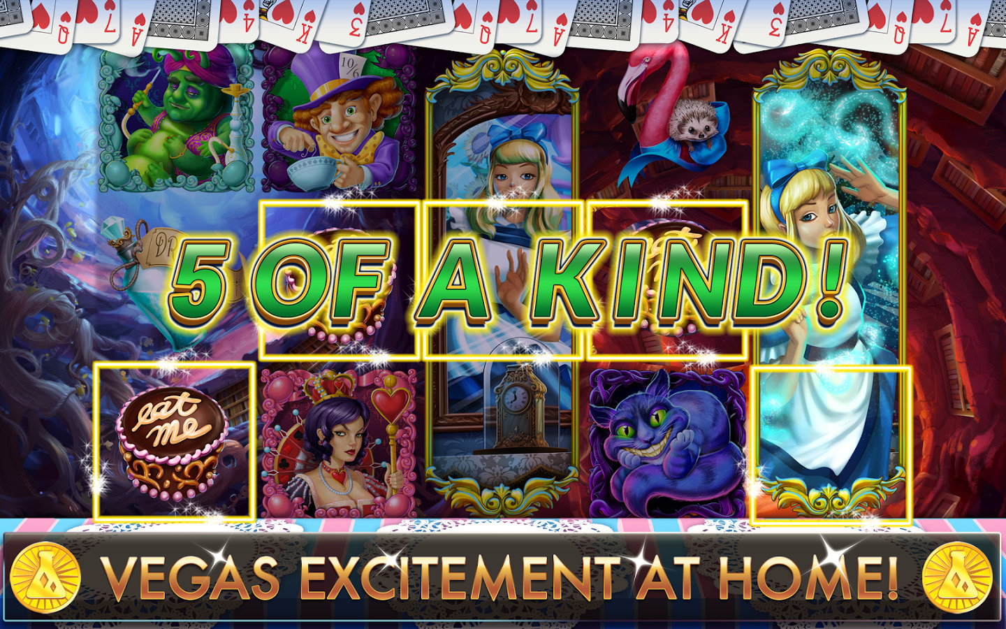 Wonderland slots winning 5 of a kind