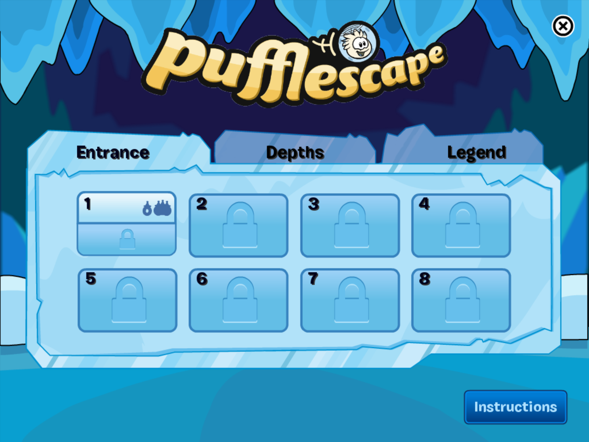 Club Penguin Puffle Scape level select