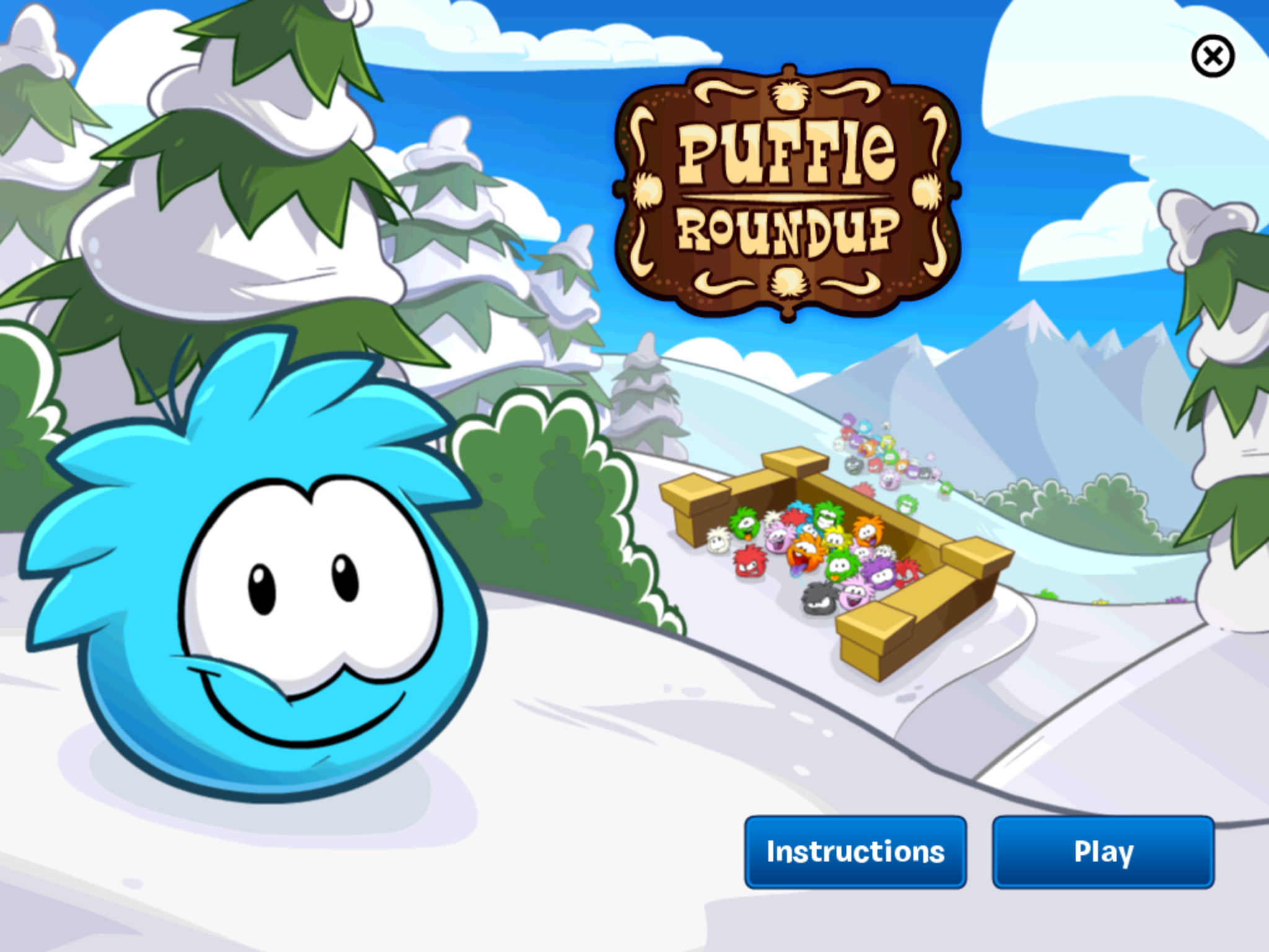Club Penguin Puffle Round Up title