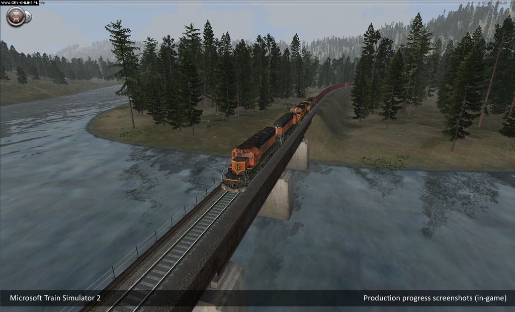 Microsoft Train Simulator 2 train over water