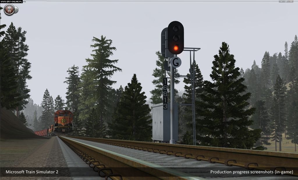 Microsoft Train Simulator 2 train in the distance