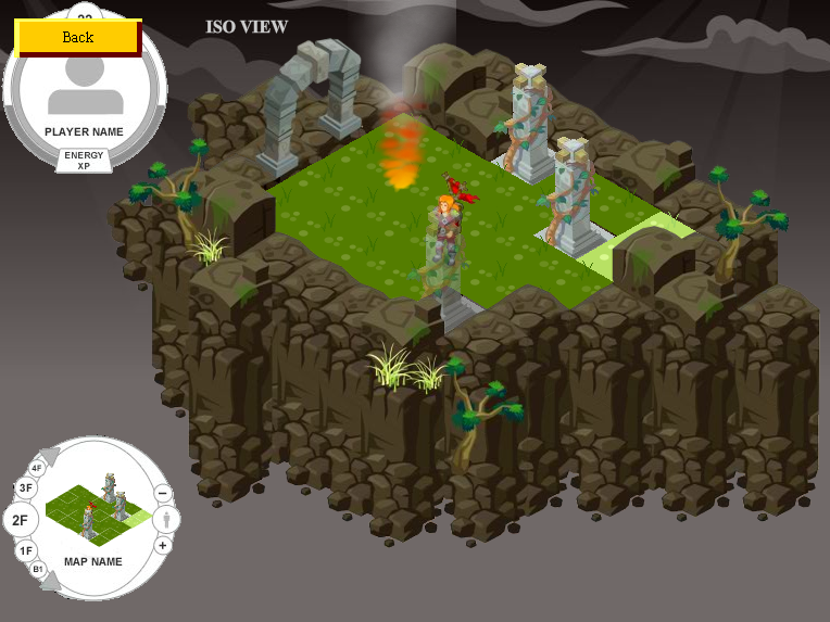 Creatures RPG Prototype isometric view with day and night cycle
