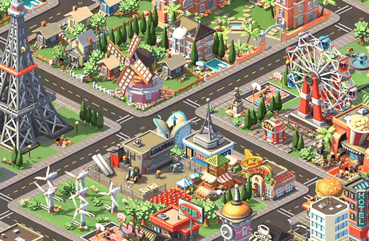 Social City animated city