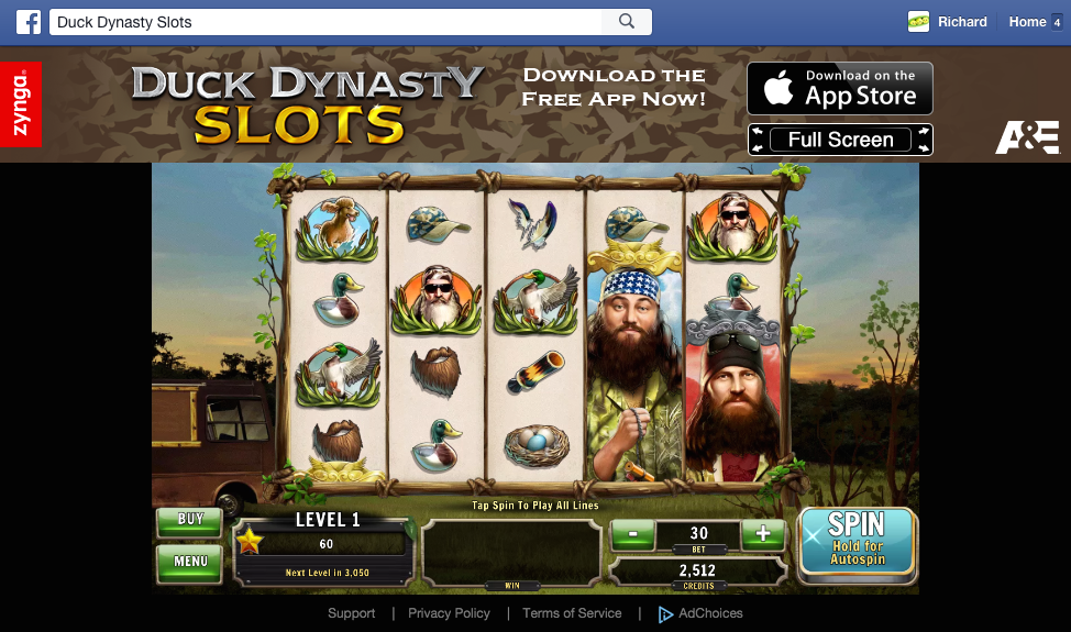 Duck Dynasty slots slot machine