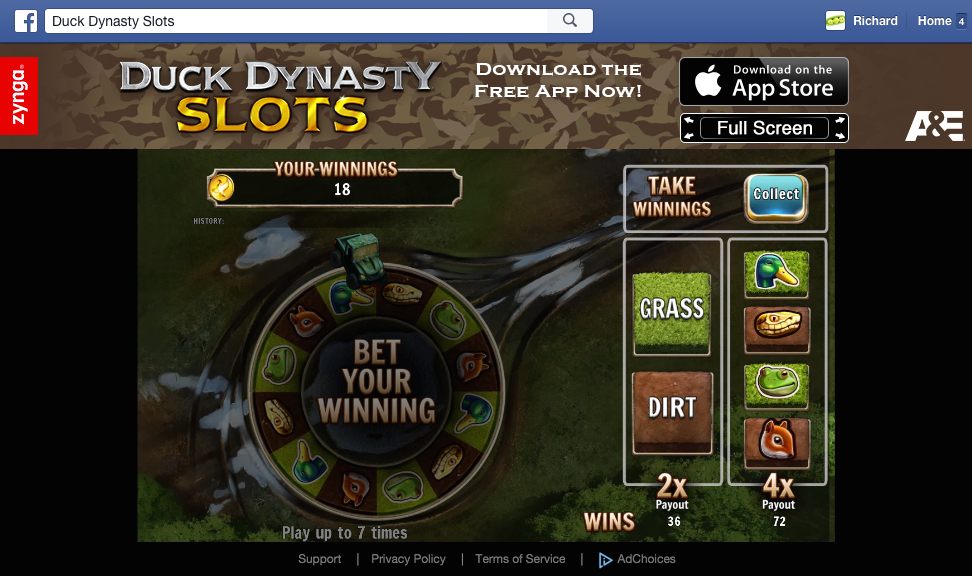 Duck Dynasty slots bet your winning