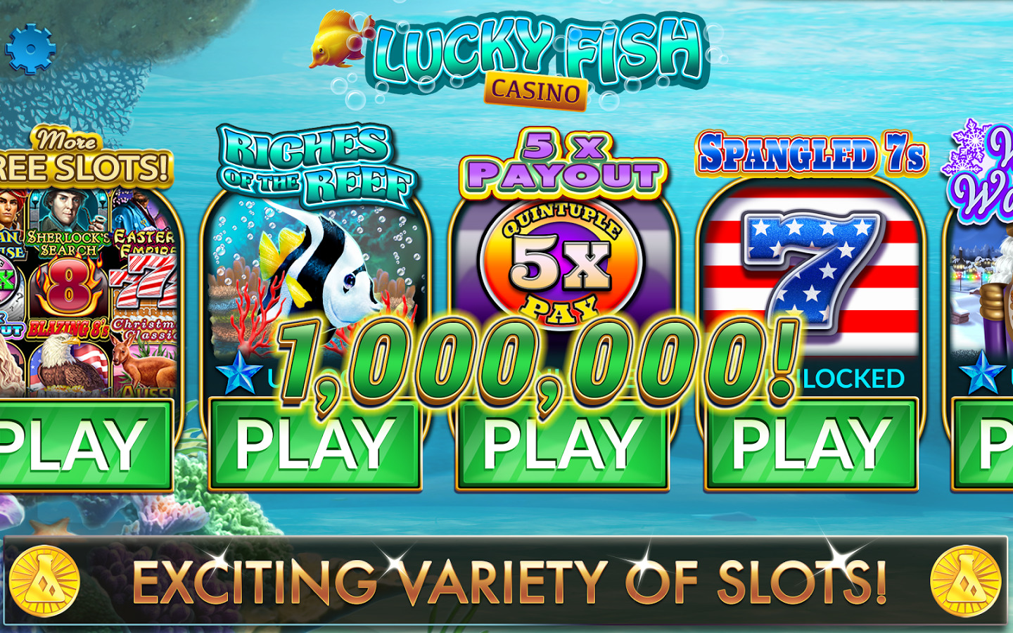 официальный сайт LuckyFish Casino  $10
